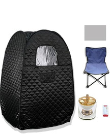 POGHDBXA Sauna Accessories, Compact Portable Steam Sauna Tent 1200 Watt Therapeutic for Detox Relaxation Time Remote Control Personal for Home