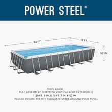Bestway Power Steel 24’ x 12' x 52” Above Ground Pool with Sand Filter Pump