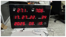 Ultra Large Size Temperature Humidity Monitor with Time Built -in High Precision Sensor for Easy Viewing Industrial Outdoor Use