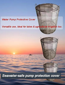 DLYZAYE Heavy Duty Pump Filter Cover, Universal 5mm Stainless Steel Mesh Guard for Sewage, Sump, & Pond Pumps, Anti-Clogging Protection Screen for Outdoor Use(60x90cm)