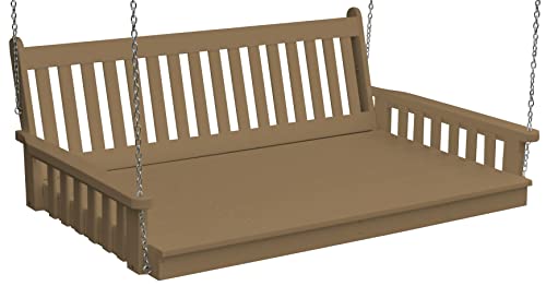 Furniture Barn USA 5' Poly Traditional English Swingbed, Weathered Wood