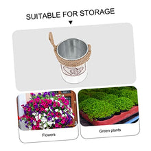 8 pcs Metal Hanging Buckets Galvanized Holder Container Rope Planters Floral Railing Can Style Succulent Arrangement Storage Plant Iron Fence Containers Farmhouse Pot Baskets for (Silverx4pcs