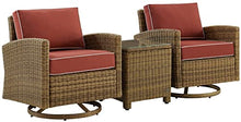 Crosley Furniture Bradenton 3-Piece Swivel Rocker Chair Set