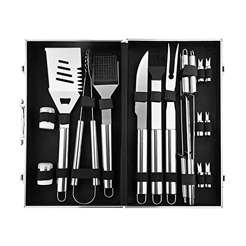 KANDUO BBQ Tool Set, Aluminum Box Stainless Steel Grill Set, Portable Case，18-Piece - Perfect Grill Gifts for Men