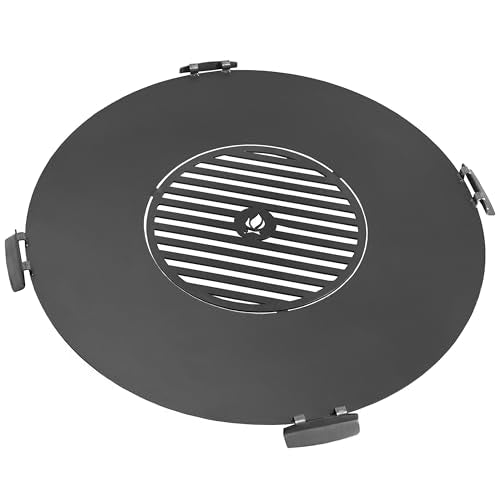 40" Round Cooking Grate, Universal Fire Pit Grill, Outdoor Campfire BBQ Grilling Mesh Grates Steel, Camping Cooking Grill and Skillet for Firepit, Burn Rack, Stove Accessories by Good Directions