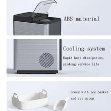 HYgloF ice Maker Ice Maker Countertop, 26 lbs/Day, 6-8 Mins/9 Pcs Bullet Ice, with Ice Scoop and Basket, Ice Maker Machine for Home Party Outdoor RV, Stainless Steel countertop ice Maker