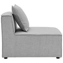 Modway EEI-4388-GRY Saybrook Patio Upholstered Sectional Sofa in Gray, 8-Piece Set