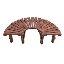 BXKCFYBSQ Tree Bench Wrap Around,Semi Circle Solid Wooden Bench Seat,Outdoor Furniture Decoration Seating,Shape Extends Infinitely,for Park Yard Lawn
