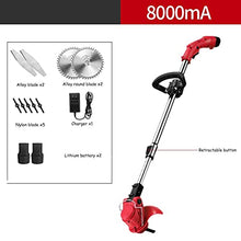 AMYYTL Cordless Grass Strimmer Lawn Mowers Electric Lawn Mower ELD Portable Rechargeable Weeding Machine Multifunctional Household Small Lawn Trimmer Orchard Garden Trimmer