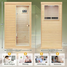 HFYee Infrared Sauna Box Hemlock Single Person Natural