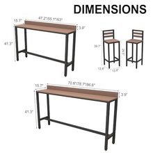 MISXEOE Outdoor Patio Bar Height Table with Baffle, Weather Resistant High Counter Table Porch Pub Tables Wood-Plastic Tabletop, for Poolside Garden Balcony Restaurant Cafe(White,86.6"x15.7"x40.5")
