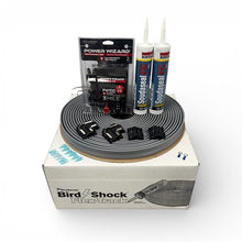 Bird Shock Flex-Track Complete Starter Kit | Low-Profile Bird Deterrent System | Humane Avian Control Track | Pigeon Spike Alternative | Long-Term Exclusion | Plug-in Grey