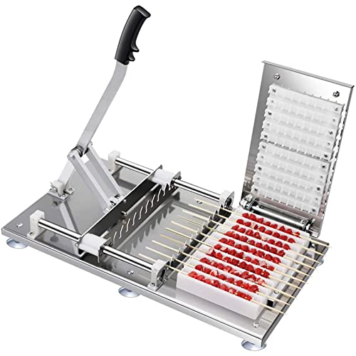 Etsuosy Stainless Steel Meat Skewer Maker Machine, BBQ Grilling Kit, 10 Skewers, 5.5 lbs