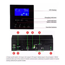 XFWYHLTO Hybrid Solar Inverter 24V 110V 220V Pure Sine Wave Inverter 2400W 3KVA Solar Panel Generator Portable Wechselrichter(110-120v)