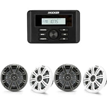 KICKER Marine Gauge-Style Source & 6.5" Speakers Bundle