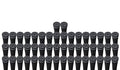 Majek 200 pcs - Tour Pro Soft Black Midsize Golf Grips