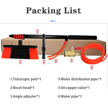 Ultralight 24FT Window Cleaning Pole with Water Fed Telescopic Brush for Conservatory Roof Photovoltaic and Solar Panels Extendable and Efficient
