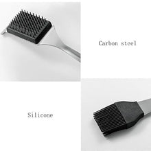 5 piece Set of Stainless Steel BBQ Barbecue Forks Food Tongs Oil Brushes Cooking Tools