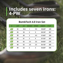 Bombtech Golf Premium Golf 4.0 Iron Set Black