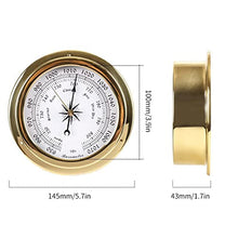 LLHBBSHYYDM Traditional Barometer, Traditional Weather Station for Home Wall, Fishing Vessel, Infants Room, Office