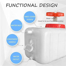 FIXARE Water Storage Tank Portable Horizontal Water Storage Container Rain Barrels to Collect Rainwater Tank Emergency Water Barrel Container with Tap (Color : White, Size : 300L)