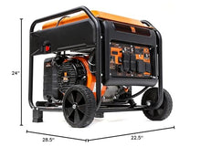 WEN 6250-Watt RV and Transfer-Switch-Ready 120V/240V Open Frame Inverter Generator with CO Watchdog and Wheel Kit (GN625iX)