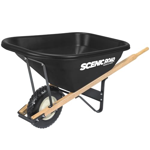 Scenic Road Wheelbarrow 8 Cu Ft 400lb Flat Free Tire (Model G8-1FF)