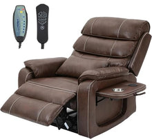 HTERWQEA Leather Power Lift Recliner with Lay Flat & Heat Massage