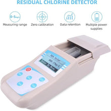 Water Quality Tester, Digital Residual Chlorine Detector with HD Display Screen, 0-5mg/L Measuring Range, 10 Data Storage, for Waterworks, Swimming Pool, Household Water.