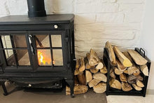 WXPWAMZ Small Firewood Rack With Handles, Indoor & Outdoor Log Holder, Wrought Iron Wood Stacker