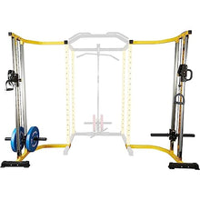 HulkFit Cable Crossover Weightlifting Pulley System Yellow