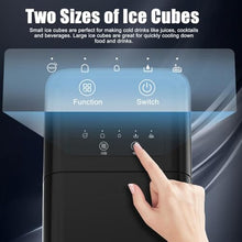 Countertop Ice Maker, Portable Ice Machine Self-Cleaning,9 Cubes in 6 Mins, 26.5lbs/24Hrs, 2 Sizes of Bullet Ice, for Home Kitchen Party Camping RV