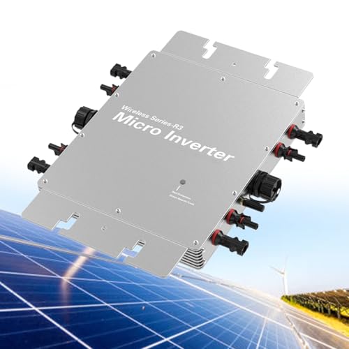 WEIMILOR 1200W 1400W 1600W 2000W 2400W 2800W Micro Inverter Solar Grid Tie Microinverter IP65 Self Cooling 120V/220V Automatic Identification Power Inverters,Grid-Connected Mode,1600W