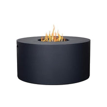 Covewood 41 Inch Round Aluminum Natural Gas Fire Pit Table in Black by Lakeview Outdoor Designs