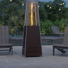 Merrick Lane Outdoor Patio Heater - Bronze Pyramid Heater - 7.5 Feet Tall Portable Outdoor Heater