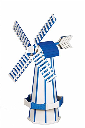 Medium Poly Windmill White & Bright Blue
