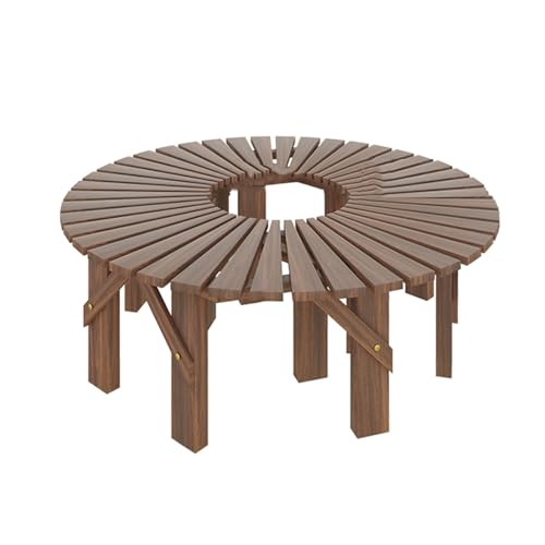 BXKCFYBSQ Tree Bench Surround,Semicircle/Circle Outdoor Garden Bench,Outdoor Furniture Decoration Seating,Romantic Feature,Shape Extends Infinitely(Circle)