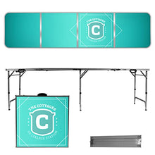 Uberpong Custom Drink Pong Table, Laminated Surface, Adjustable Legs, 2x8 Feet, Multicolor