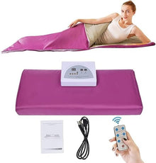 TZLGMDER Sauna Blanket with Remote Control, 71 (L) X 32 (W) Quick Sweat Fitness Machine Slim Sweat Blanket At Home for Weight Loss and Detoxification(Purple)