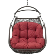 Outdoor Escape Red Patio Chair, Swing, Hammock Chairs, Without Stand, Comfortable, Lightweight 38 Lbs, Elegant Design for Garden and Backyard