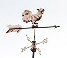 Accentua Charleston Cupola with Rooster Weathervane 24" Square 55" High White with Copper Roof