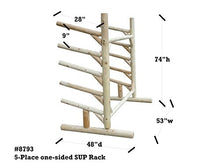 Log Kayak Rack 5 Place 1 Sided SUP Log Rack Canyon Brown