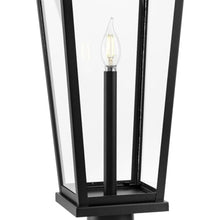 Progress Lighting Richmond Hill Collection One-Light Textured Black Clear Glass Modern Farmhouse Outdoor Post Light (P540106-031)