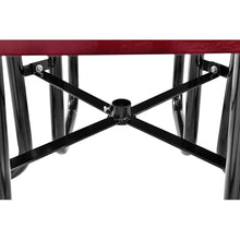Global Industrial 36" Square Expanded Metal Outdoor Picnic Table, 69" W x 69" D Overall, Red