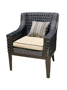AFD GF-LD17611C/1 Monterey Outdoor Table Patio Dining Set of 7, Black