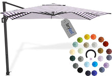 Midtown Umbrellas 9x9 Ft Outdoor Cantilever Patio Umbrella - Terylast Midtown Stripes
