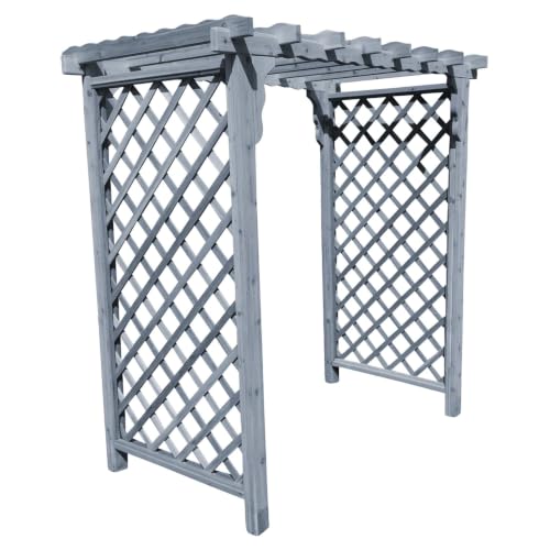 Keystone Amish Co. Manchester Cedar Arbor, 6-Foot, Grey Stain