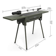 Grill for Outdoor Portable Foldable Charcoal Grill Outdoor BBQ Grill Large Cooking Surface with Baking Fork and Non-stick Bottom Pan for Outdoor Picnic Patio Cooking Backyard Party，dark Green Barbecue