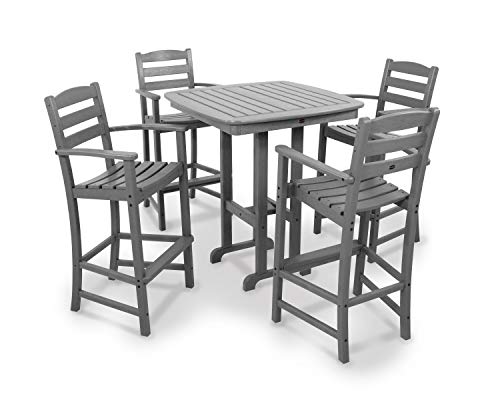 Polywood La Casa Café Bar Set Slate Grey