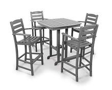 Polywood La Casa Café Bar Set Slate Grey